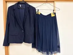 SHOO・IA・RUE ネイビー ジャケット スカート セット　Lサイズ