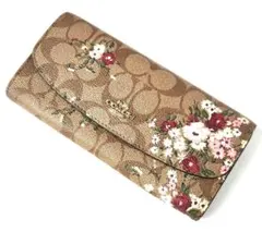 COACH コーチ フローラル 花柄 長財布 PVC×レザー F29395