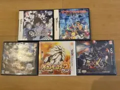NintendoDS・3DSソフト5本セット ポケモン サガ2デビサバ2モンハン