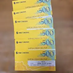 神姫バスグループ 優待券 ¥500×6枚のサムネイル