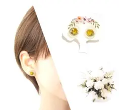 ピアス ミモザ プチ ラウンド ビーズ