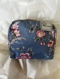LeSportsac 花柄ポーチ ブルー