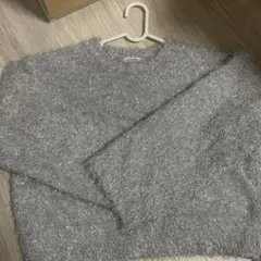 JEANASIS クロップド丈フェイクファーニット