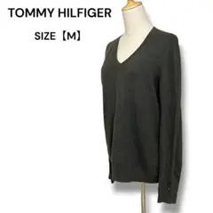 TOMMY HILFIGER Vネック ニット M コットン セーター カシミヤ