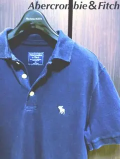 正規品 アバクロンビー&フィッチ（ダメージ加工）ネイビーポロシャツＸＳ