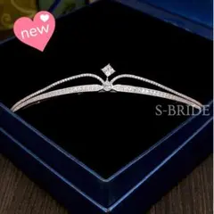 キュービックジルコニアの上品ティアラ [T23]