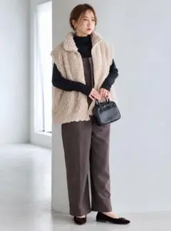 しまむら　田中里奈コラボ　ボアベスト Lサイズ