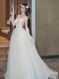 高級チューブトップ✨ ウェディングドレス