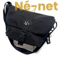 Né-net にゃー 刺繍 デザイン ショルダーバッグ NYA チャーム付