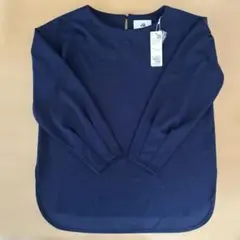 【未使用タグ付き】IKKA イッカ ミドラコラボシシュウ ブラウス M ネイビー