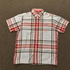 90s TOMMY JEANS 半袖シャツ XL 赤青チェック