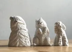 【新品】 犬の置物(3つ)