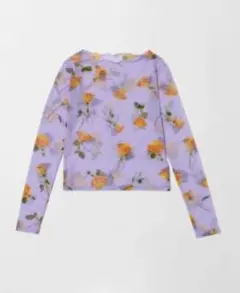ZARA フローラルプリントニットトップス M ZARA フローラルプリントニットトップス - メルカリ