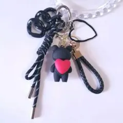 じゃらじゃらキーホルダー バッグチャーム キーチャーム ラブベア♡