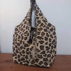 POPCORN MILANO スウェードトートバッグ ショルダーバッグ ヒョウ柄
