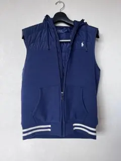 Polo Ralph Lauren フード付き　ダウンベスト ネイビー　M
