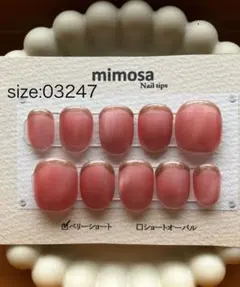 ネイルチップ ベリーショート シルキーピンクマグネット　A-1