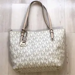 【最終値下げ】Michael Kors マイケルコース　ロゴプリント　トート　白