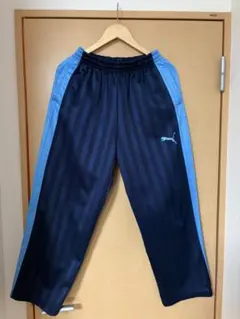 【希少⭐︎】PUMA ジャージ パンツ ネイビー×ライトブルー Mのサムネイル