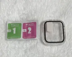 ラインストーン付きApple Watchケース 保護カバー 45mm フルカバー
