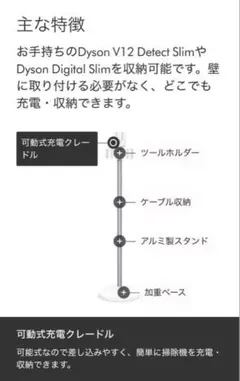 【新品未使用】Dyson Floor Dok マルチツールホルダー付　スタンドのサムネイル