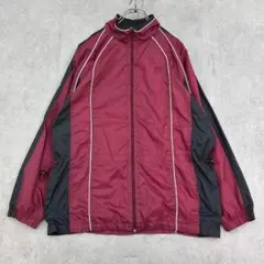 Wilson　ナイロンジャケット　ブルゾン　ハイネック　古着　ワインレッド　M
