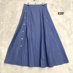 KBF フレアロングスカート ONE ブルー 春夏 Aライン サイドボタンのサムネイル