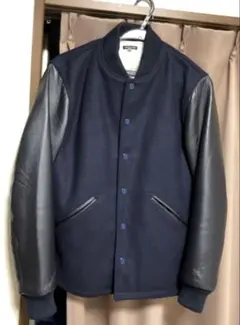 FREAK'S STORE スタジャン M ネイビー/ブラック　羊革