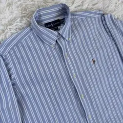 Ralph Laurenラルフローレン長袖ストライプシャツオックスフォードシャツ