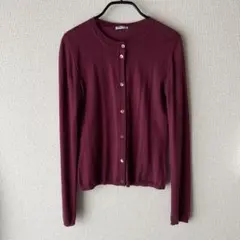 美品ドゥロワー　カシミヤカーディガン 美品✨Drawer ドゥロワー 18G リブカーディガン カシミヤ シルク M
