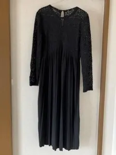 レース長袖プリーツドレス　ZARA USAサイズS 結婚式　パーティー