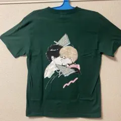9090カップルイラスト Tシャツ M ダークグリーン