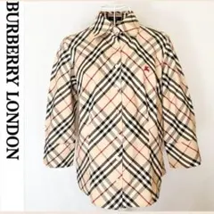 美品 バーバリー ロンドン ブラウス シャツ メガチェック 大きいサイズ 13号