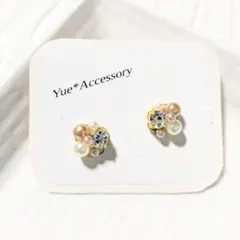 S-389　ハンドメイド☆ビジューピアス／イヤリング