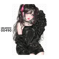 00490 ガール ペーパー/ステッカー 4枚 CREARTISTZ
