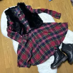 POLO ラルフ♪チェック柄長袖ネルシャツワンピース130〜140㎝くらい