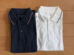 UNIQLO JW ANDERSON ポロシャツ ネイビー,白のサムネイル