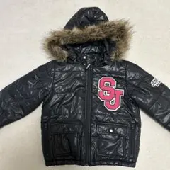 Jenni黒 中綿コート フード付き