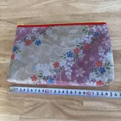 【未使用品】和花柄ポーチ