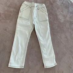 ラグマート　ホワイト ストレートパンツ 100cmのサムネイル
