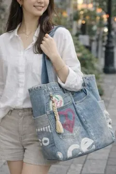 デニムリメイクバッグ