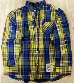 新品未着用　Moussonion チェック柄 長袖シャツ 130