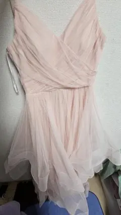 Tika ピンク Vネック フレアドレス