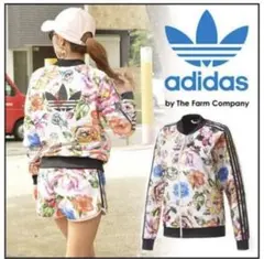 希少アディダスオリジナルスファームトラックジャケットトップジャージ花柄 Sサイズ