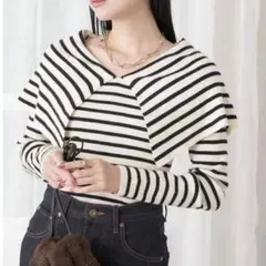 earth music&ecology BIGカラーリブニットプルオーバー