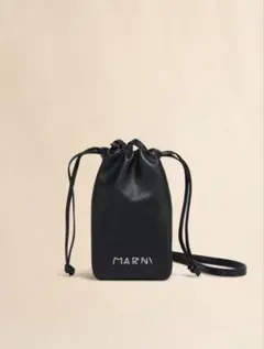 MARNI マルニ　レザー製ドローストリング付きスマホホルダーのサムネイル