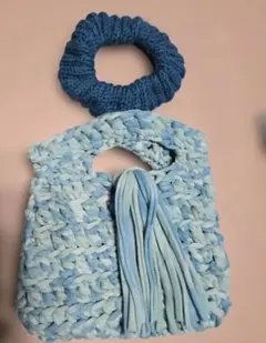 青系グラデーションハンドバッグ