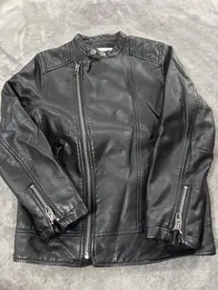 ZARA　ザラキッズ　フェイクレザー　ライダースジャケット　130