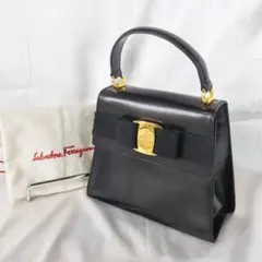 【美品】 Ferragamo ヴァラリボン ハンドバッグ パーティー 保存袋付