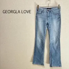 b0447【ジョージアラブ】パンツ デニム ジーンズ ブーツカット ローライズのサムネイル
